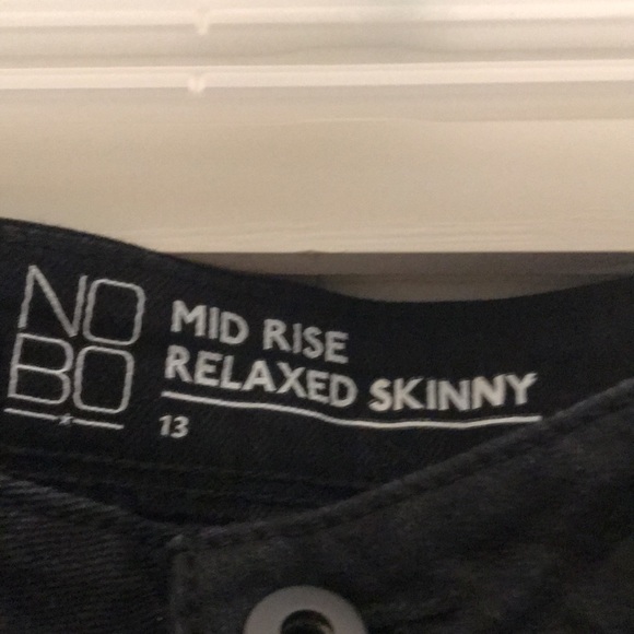 COPY - Nobo black jeans distressed button fly pockets mod rise relax skinny Sz … - Picture 7 of 9